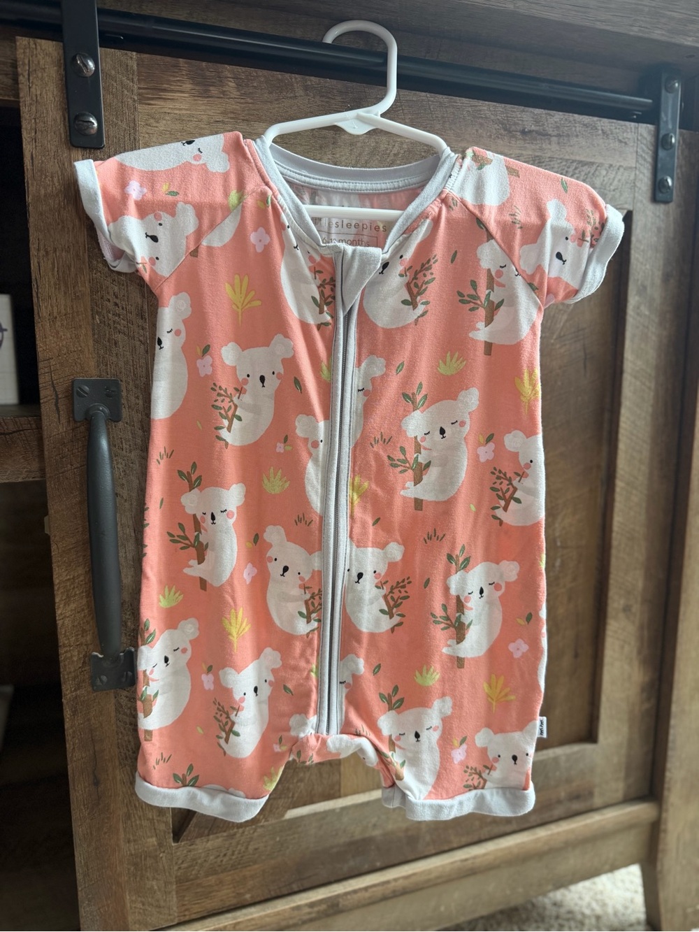 Pink Koala Shortie Little Sleepies Zippie!